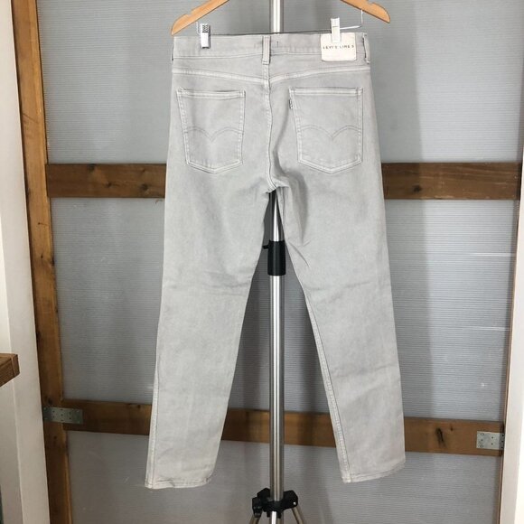 LEVI'S LINE 8 White Tab Light Grey Slim Straight Denim Jeans Sz 33 /32‎ - Picture 4 of 12